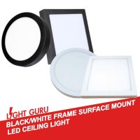 12W Black Frame 3 Color Ceiling Light