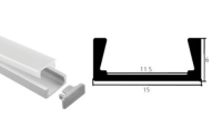 Aluminum LED Channel Strip Light Holder U/V/YW (Per Meter) - Image 5