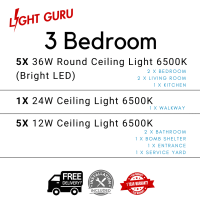 HDB Home Lighting Package for 3 Bedroom Unit