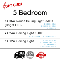 HDB Home Lighting Package for 5 Bedroom Unit