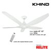 KHIND Jupiter DC Ceiling Fan Black or White - Image 2