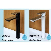 Mayfair 019B-H Tall Basin Mixer Black & Chrome