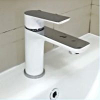 Mayfair 019W Basin Mixer Tap White & Chrome