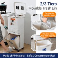 Movable Trash Bin / Dustbin With Wheels