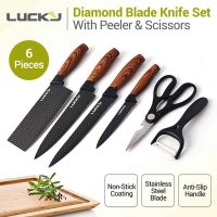 Nordic Kitchen Knife Set 6 pcs [with Peeler and Scissors]
