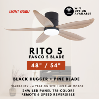 5 Blade DC Ceiling Fan Fanco RITO 5 (optional Smart WIFI)